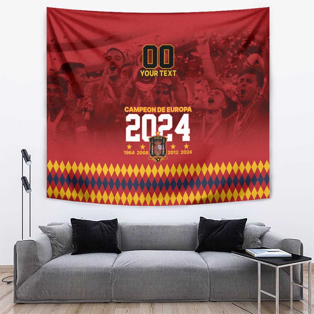 Custom Espana Campeon De Europa Tapestry Spain History Champions - Wonder Print Shop