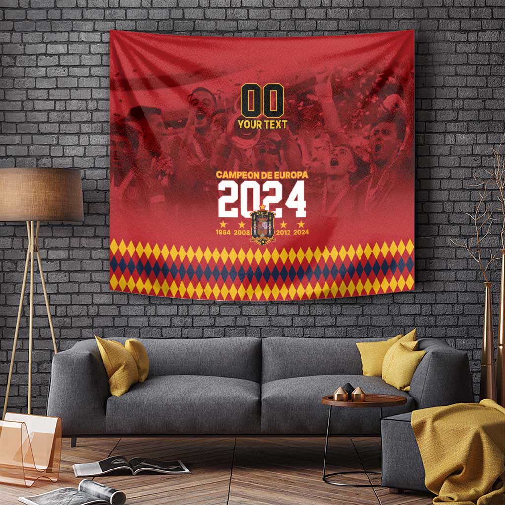 Custom Espana Campeon De Europa Tapestry Spain History Champions - Wonder Print Shop