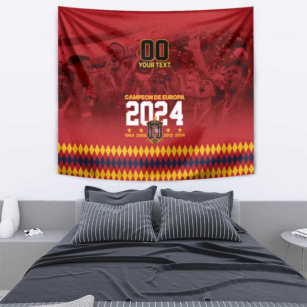 Custom Espana Campeon De Europa Tapestry Spain History Champions - Wonder Print Shop
