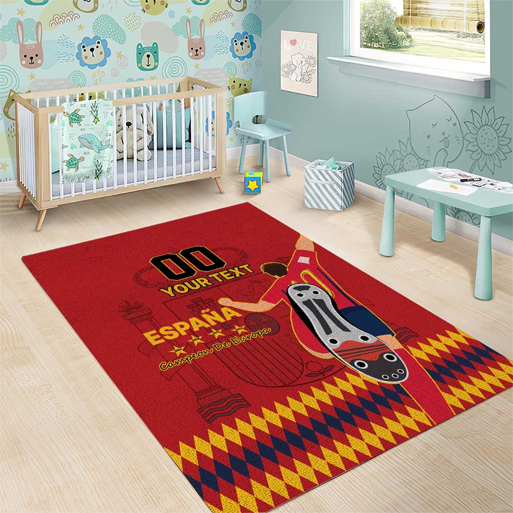 Custom Spain Euro 2024 Champions Area Rug La Roja Campeon De Europa LT9 - Wonder Print Shop