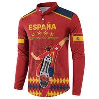 Custom Spain Euro 2024 Champions Button Sweatshirt La Roja Campeon De Europa LT9 - Wonder Print Shop