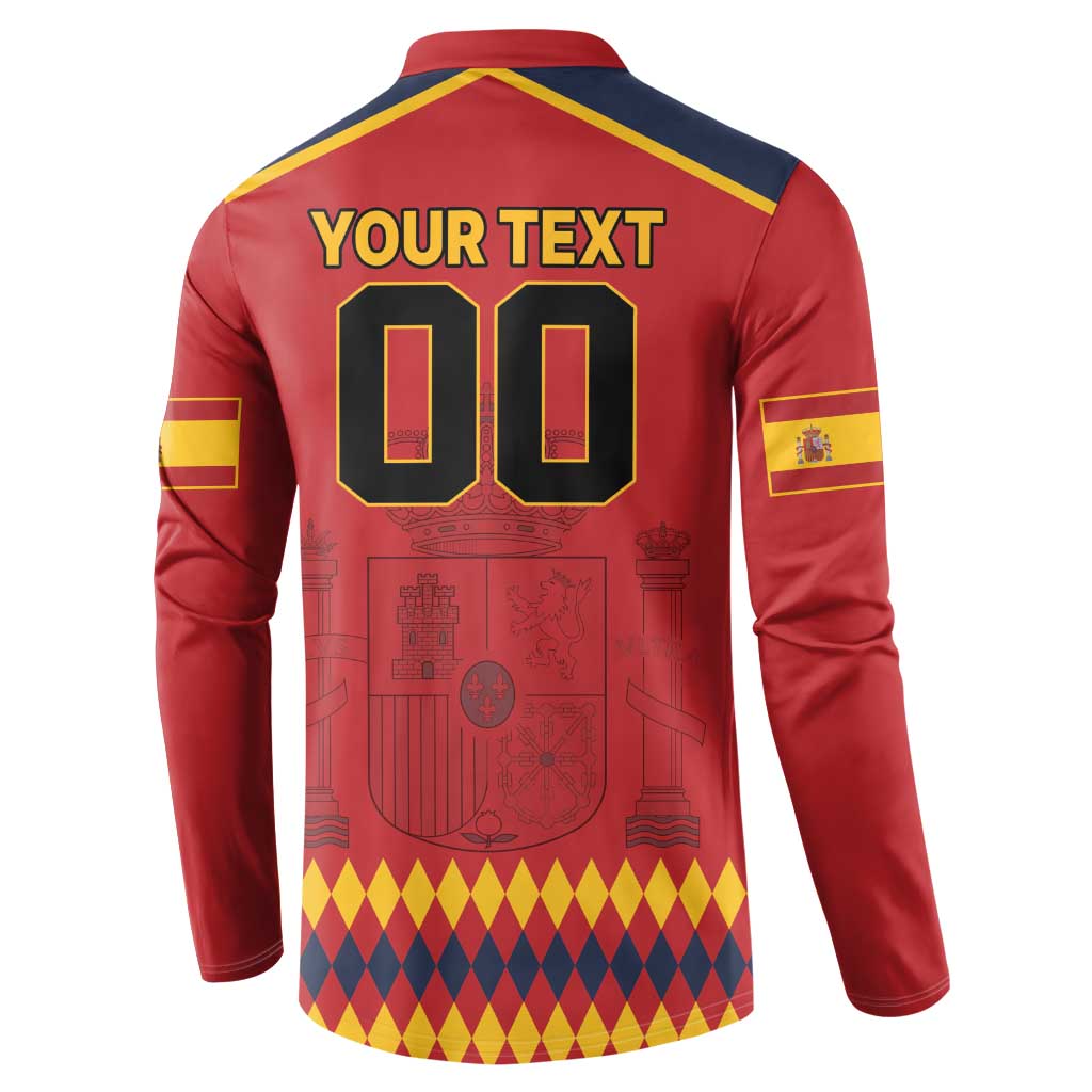 Custom Spain Euro 2024 Champions Button Sweatshirt La Roja Campeon De Europa LT9 - Wonder Print Shop
