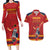 Custom Spain Euro 2024 Champions Couples Matching Long Sleeve Bodycon Dress and Hawaiian Shirt La Roja Campeon De Europa LT9 - Wonder Print Shop