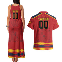 Custom Spain Euro 2024 Champions Couples Matching Tank Maxi Dress and Hawaiian Shirt La Roja Campeon De Europa LT9 - Wonder Print Shop