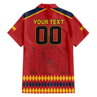 Custom Spain Euro 2024 Champions Family Matching Off Shoulder Short Dress and Hawaiian Shirt La Roja Campeon De Europa LT9 - Wonder Print Shop