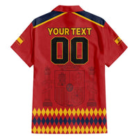 Custom Spain Euro 2024 Champions Family Matching Short Sleeve Bodycon Dress and Hawaiian Shirt La Roja Campeon De Europa - Wonder Print Shop