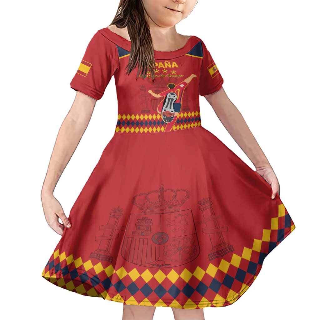 Custom Spain Euro 2024 Champions Family Matching Summer Maxi Dress and Hawaiian Shirt La Roja Campeon De Europa - Wonder Print Shop