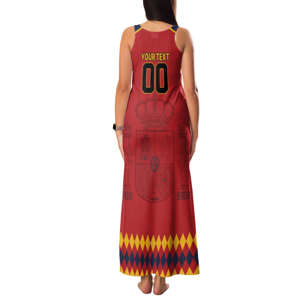 Custom Spain Euro 2024 Champions Family Matching Tank Maxi Dress and Hawaiian Shirt La Roja Campeon De Europa - Wonder Print Shop