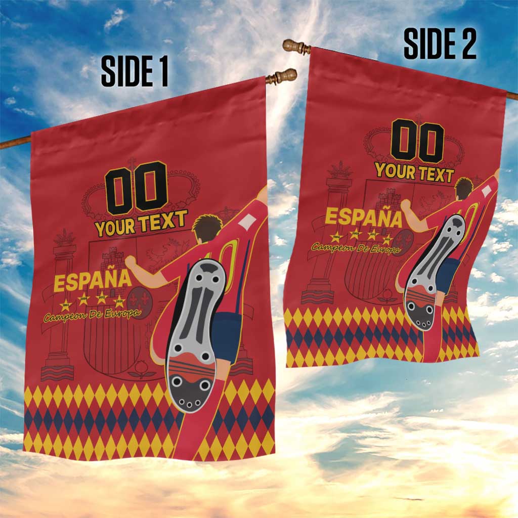 Custom Spain Euro 2024 Champions Garden Flag La Roja Campeon De Europa - Wonder Print Shop
