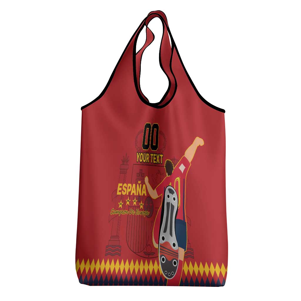Custom Spain Euro 2024 Champions Grocery Bag La Roja Campeon De Europa