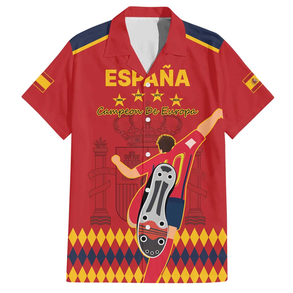 Custom Spain Euro 2024 Champions Hawaiian Shirt La Roja Campeon De Europa - Wonder Print Shop