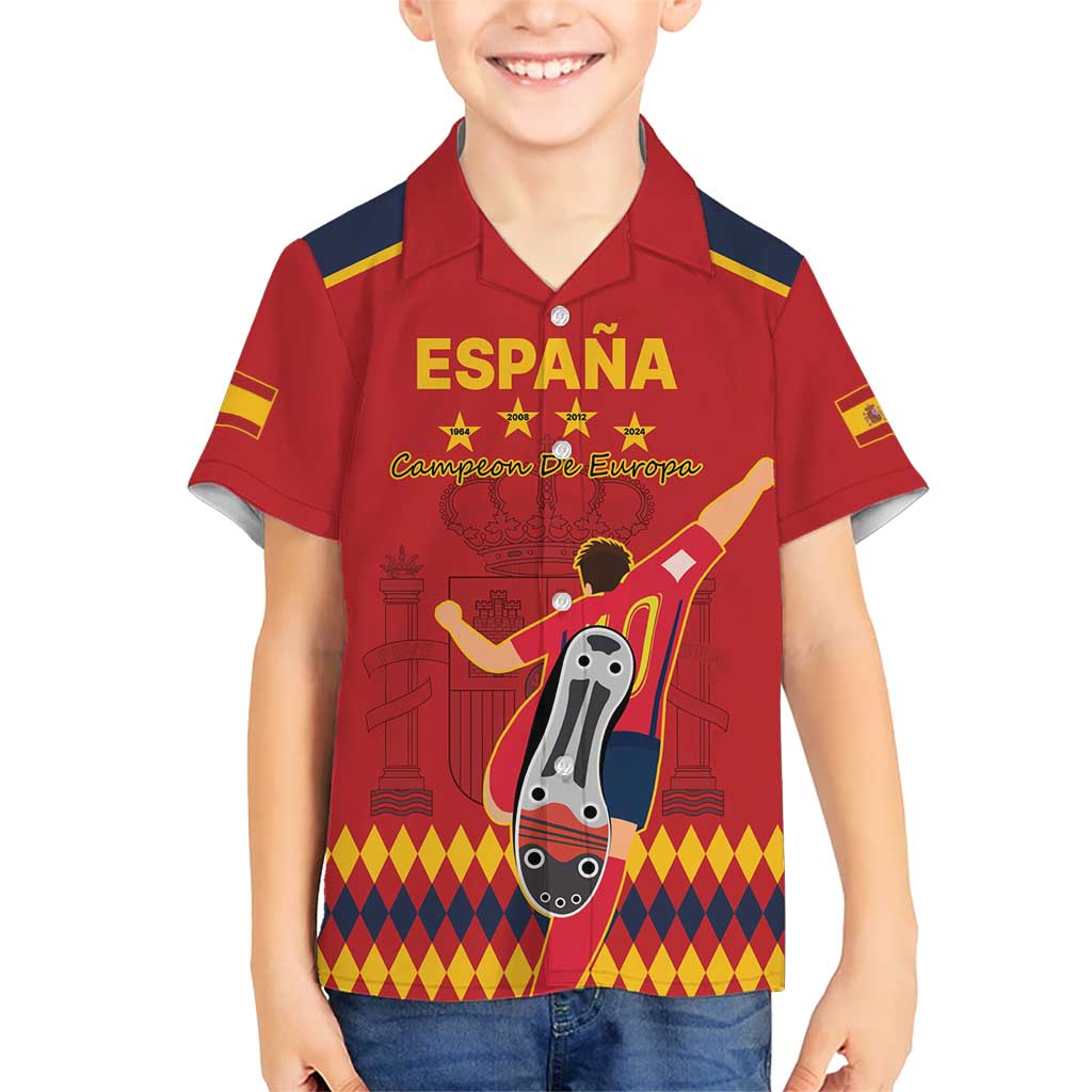 Custom Spain Euro 2024 Champions Hawaiian Shirt La Roja Campeon De Europa - Wonder Print Shop
