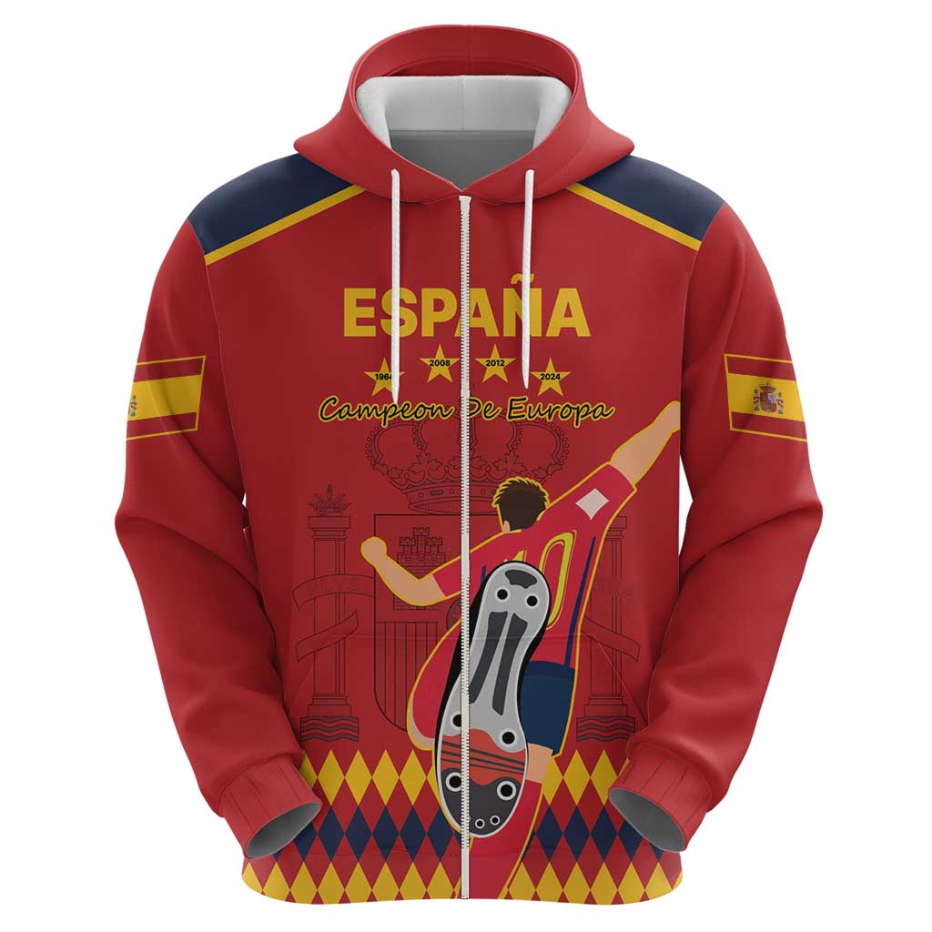 Custom Spain Euro 2024 Champions Hoodie La Roja Campeon De Europa - Wonder Print Shop