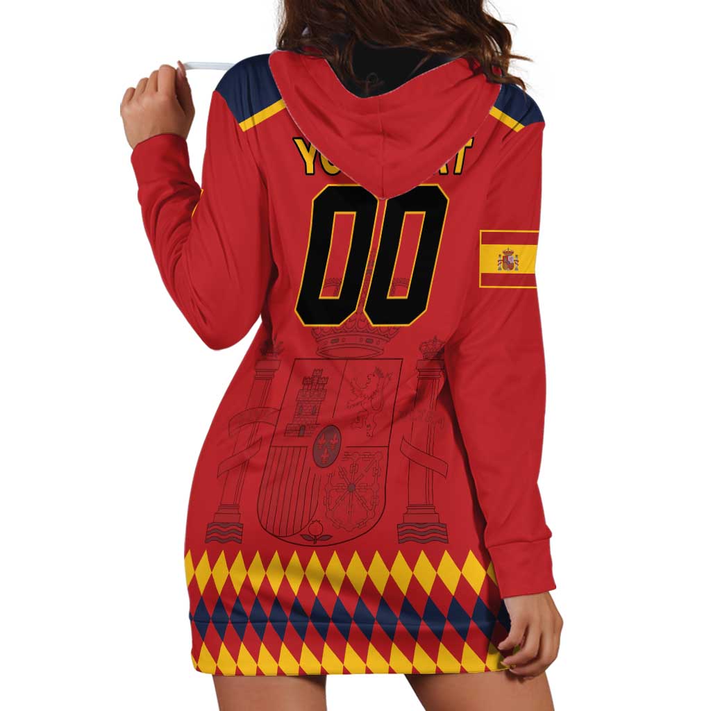 Custom Spain Euro 2024 Champions Hoodie Dress La Roja Campeon De Europa - Wonder Print Shop
