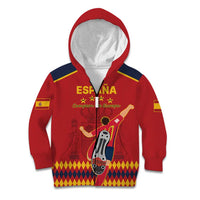 Custom Spain Euro 2024 Champions Kid Hoodie La Roja Campeon De Europa - Wonder Print Shop