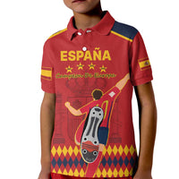 Custom Spain Euro 2024 Champions Kid Polo Shirt La Roja Campeon De Europa - Wonder Print Shop