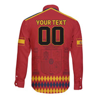 Custom Spain Euro 2024 Champions Long Sleeve Button Shirt La Roja Campeon De Europa - Wonder Print Shop