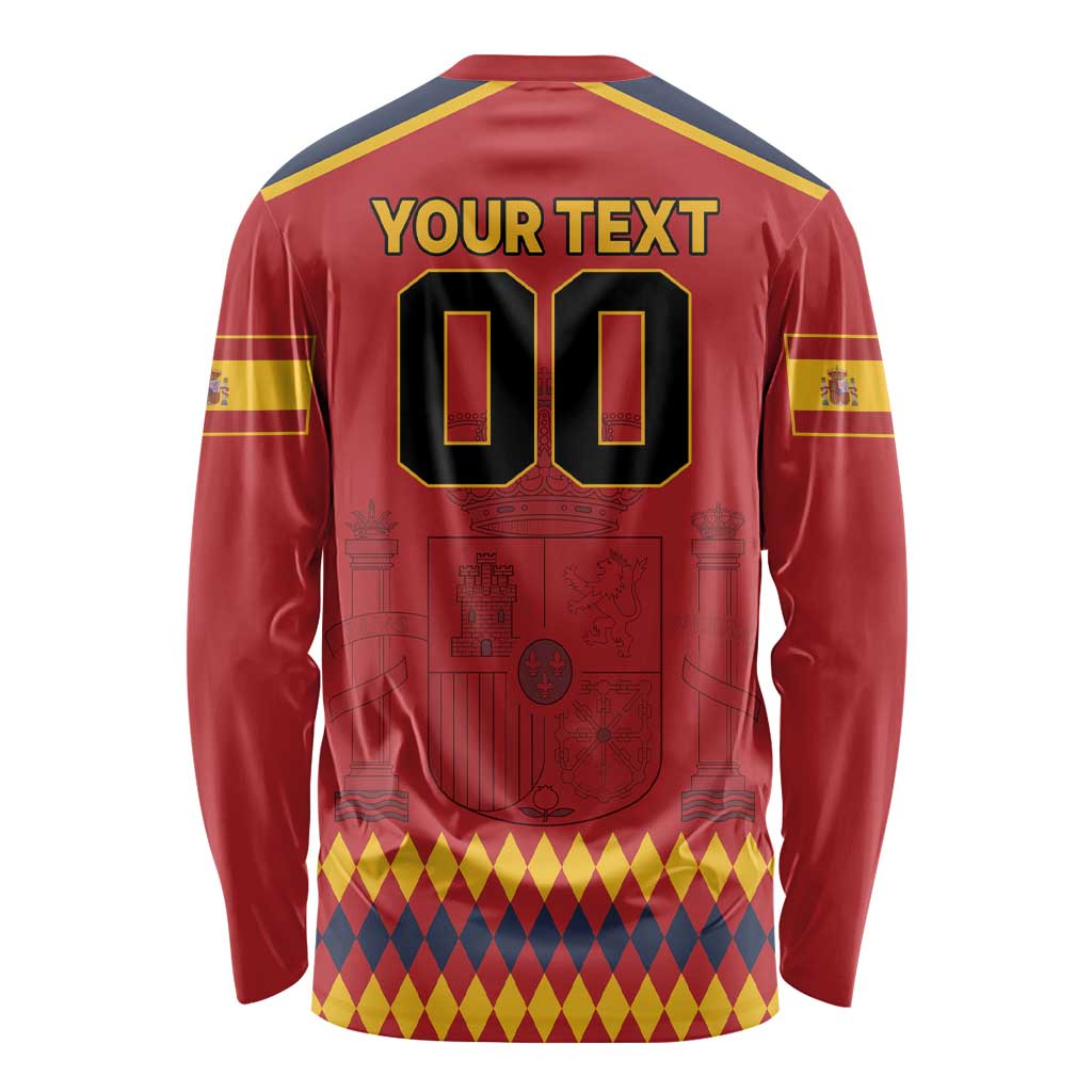 Custom Spain Euro 2024 Champions Long Sleeve Shirt La Roja Campeon De Europa - Wonder Print Shop