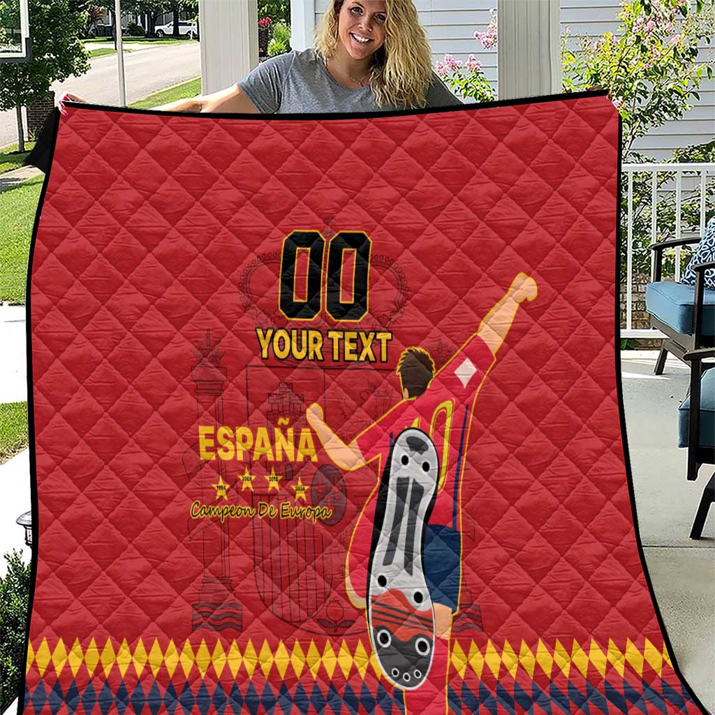 Custom Spain Euro 2024 Champions Quilt La Roja Campeon De Europa - Wonder Print Shop