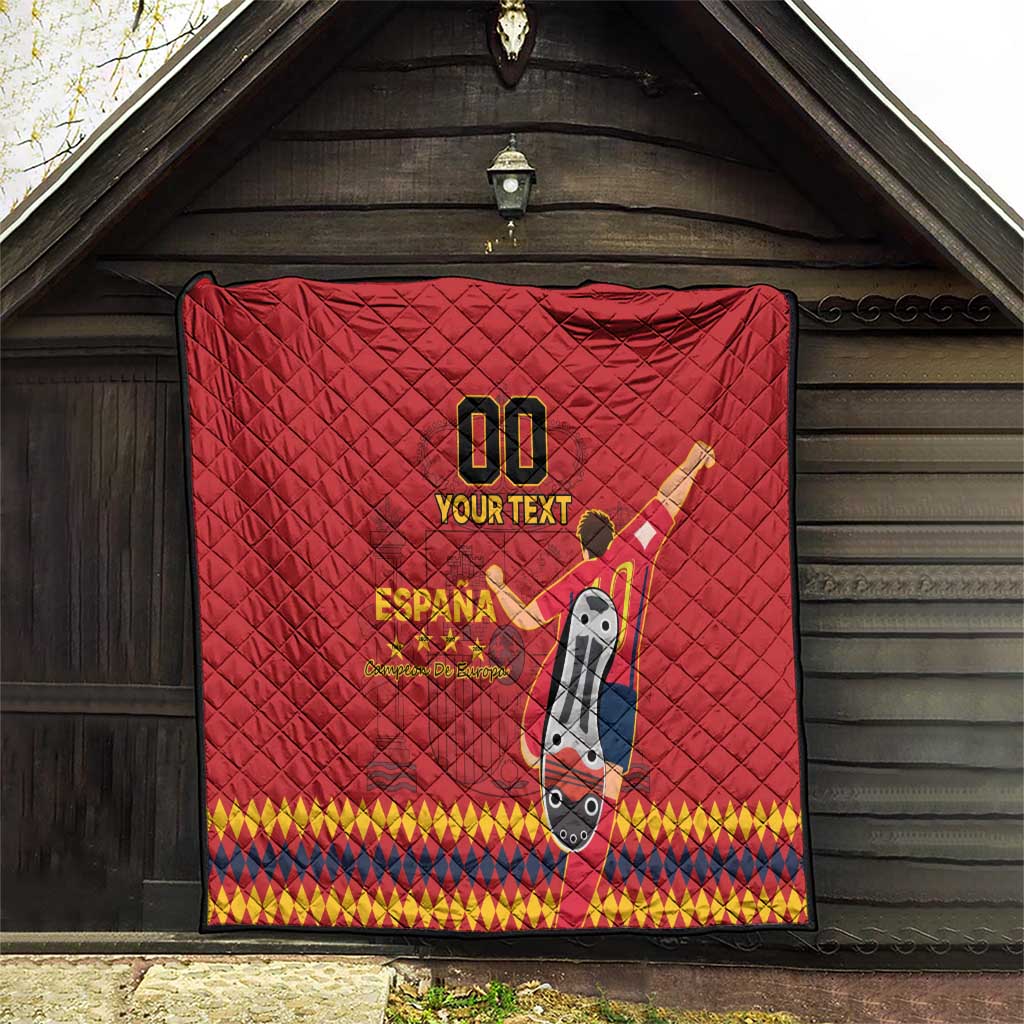 Custom Spain Euro 2024 Champions Quilt La Roja Campeon De Europa - Wonder Print Shop