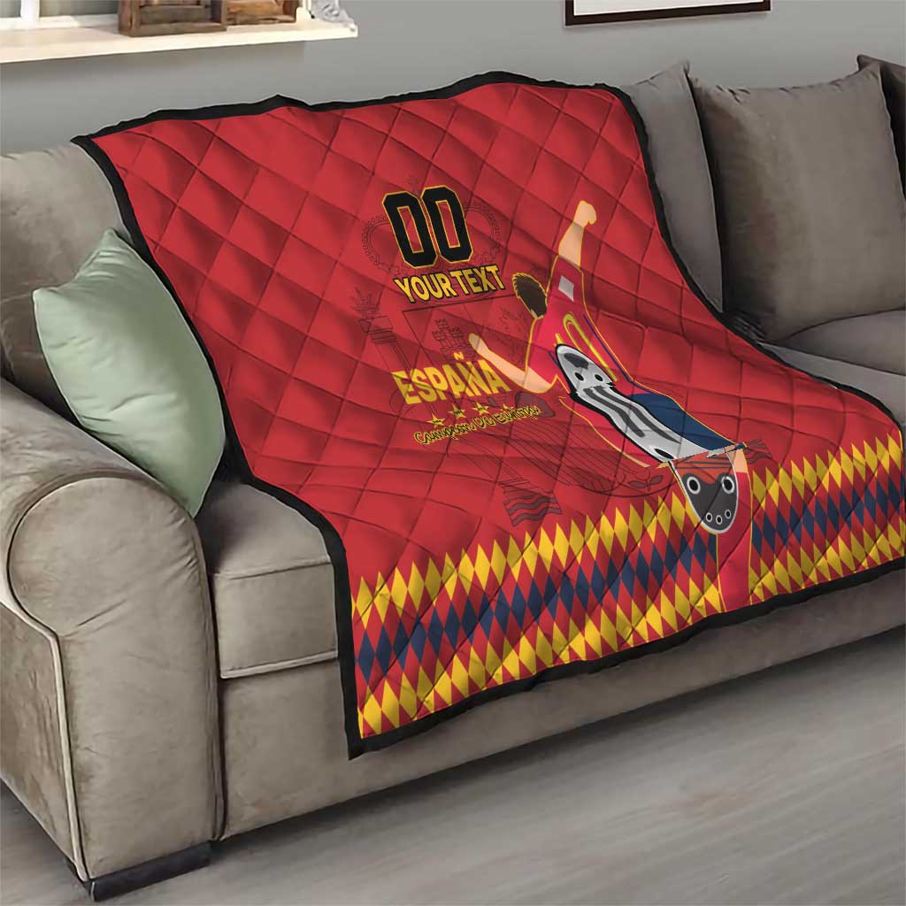 Custom Spain Euro 2024 Champions Quilt La Roja Campeon De Europa - Wonder Print Shop