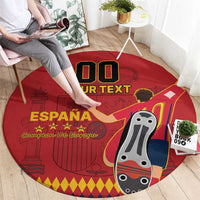 Custom Spain Euro 2024 Champions Round Carpet La Roja Campeon De Europa