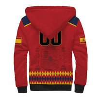 Custom Spain Euro 2024 Champions Sherpa Hoodie La Roja Campeon De Europa - Wonder Print Shop