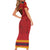 Custom Spain Euro 2024 Champions Short Sleeve Bodycon Dress La Roja Campeon De Europa - Wonder Print Shop