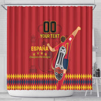 Custom Spain Euro 2024 Champions Shower Curtain La Roja Campeon De Europa