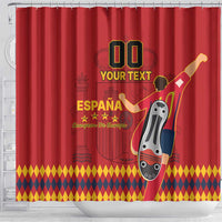 Custom Spain Euro 2024 Champions Shower Curtain La Roja Campeon De Europa