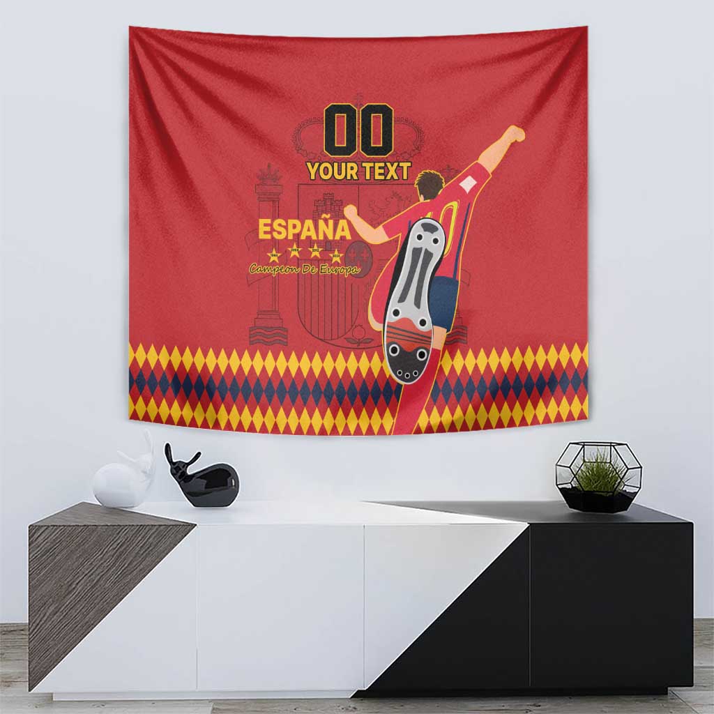 Custom Spain Euro 2024 Champions Tapestry La Roja Campeon De Europa - Wonder Print Shop