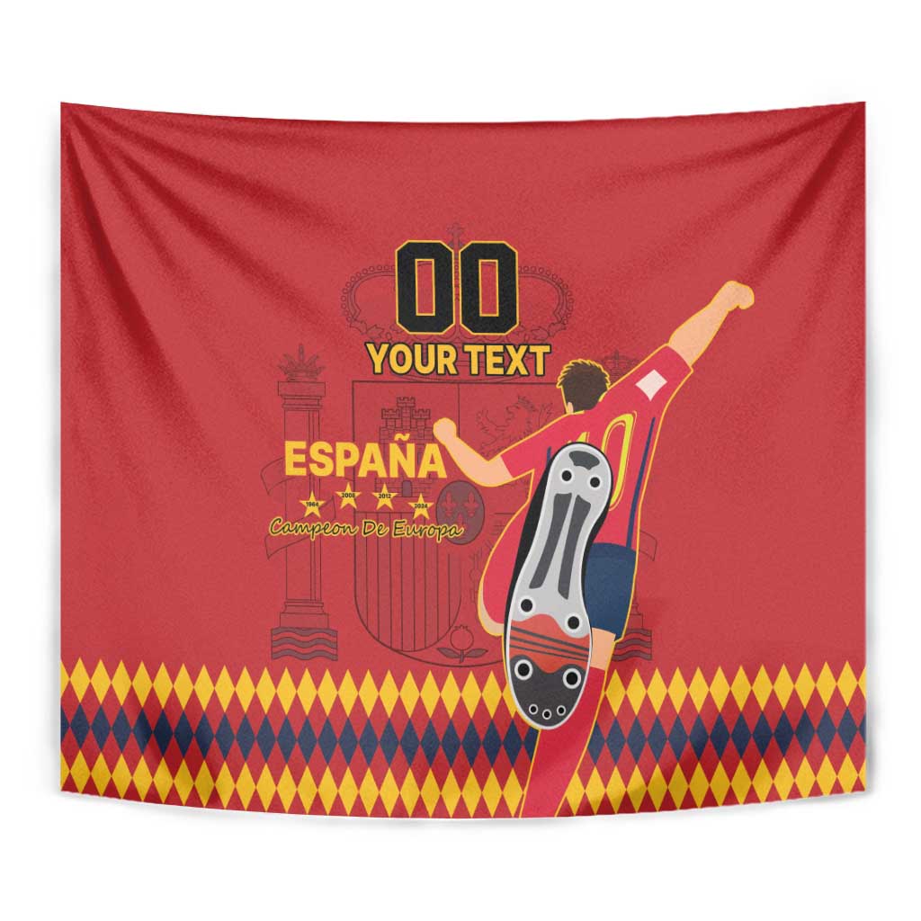 Custom Spain Euro 2024 Champions Tapestry La Roja Campeon De Europa - Wonder Print Shop