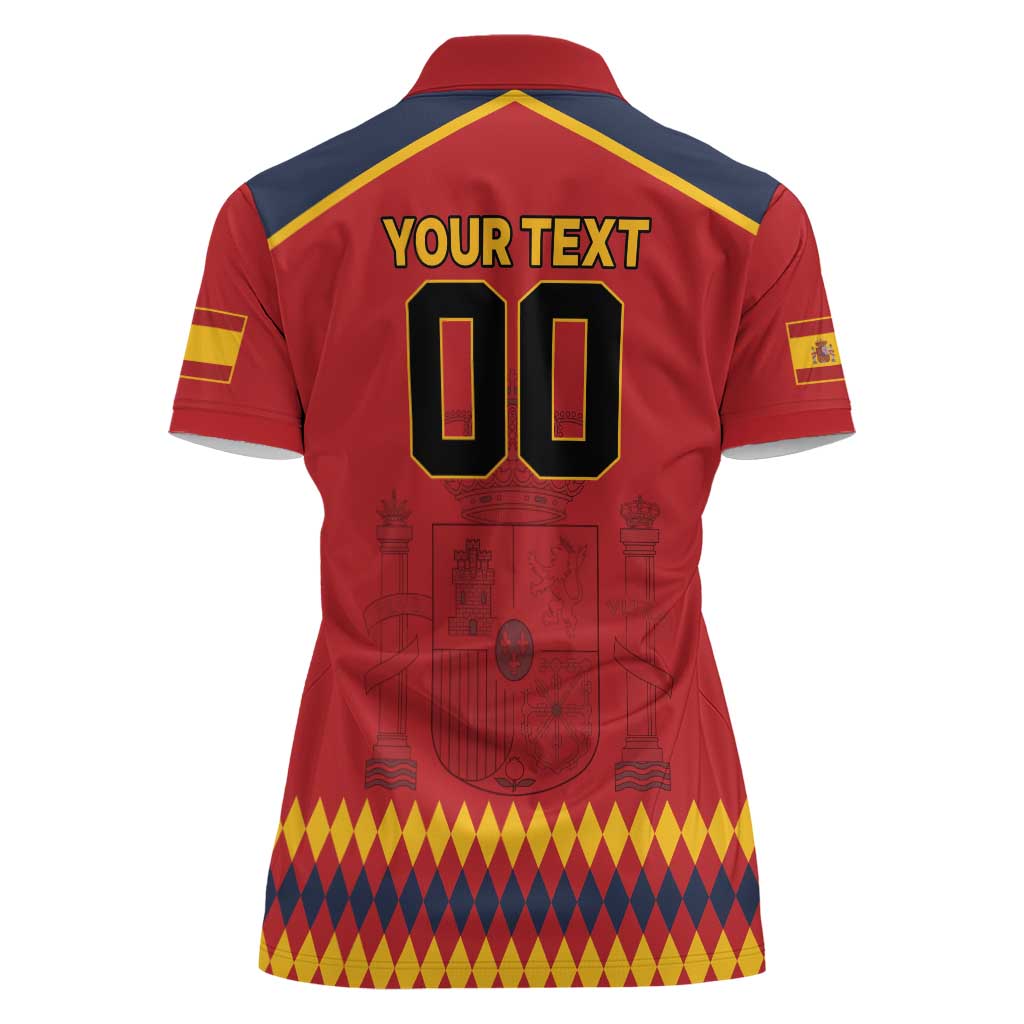 Custom Spain Euro 2024 Champions Women Polo Shirt La Roja Campeon De Europa - Wonder Print Shop