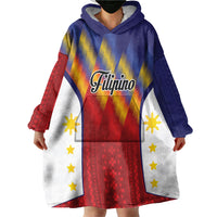 Personalized Philippines Eight Rays Sun Wearable Blanket Hoodie Traditional Filipino Igorot Pattern Motif