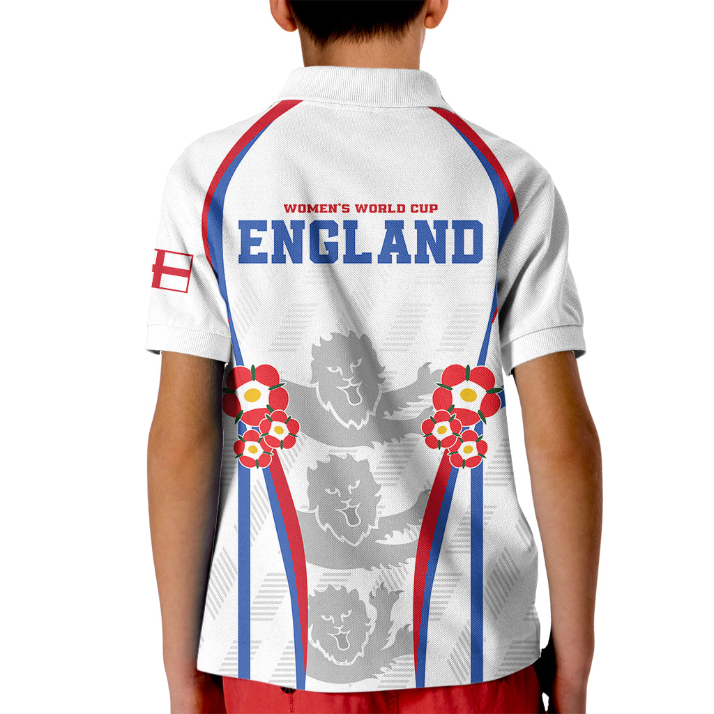 England Women Football Kid Polo Shirt Three Lions Go World Cup 2023 - Wonder Print Shop