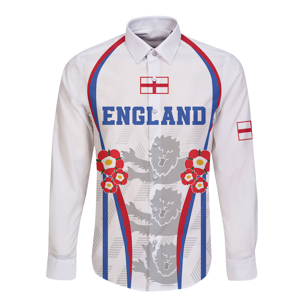 England Women Football Long Sleeve Button Shirt Three Lions Go World Cup 2023 - Wonder Print Shop