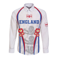England Women Football Long Sleeve Button Shirt Three Lions Go World Cup 2023 - Wonder Print Shop