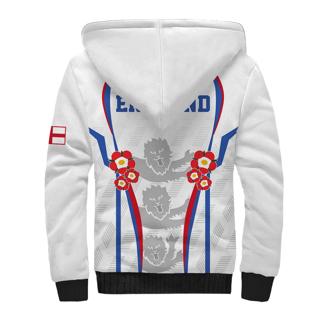 England Women Football Sherpa Hoodie Three Lions Go World Cup 2023 - Wonder Print Shop