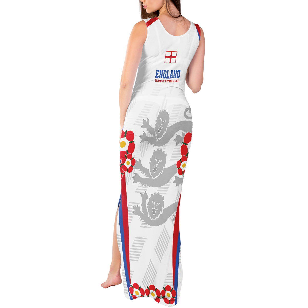 England Women Football Tank Maxi Dress Three Lions Go World Cup 2023 - Wonder Print Shop