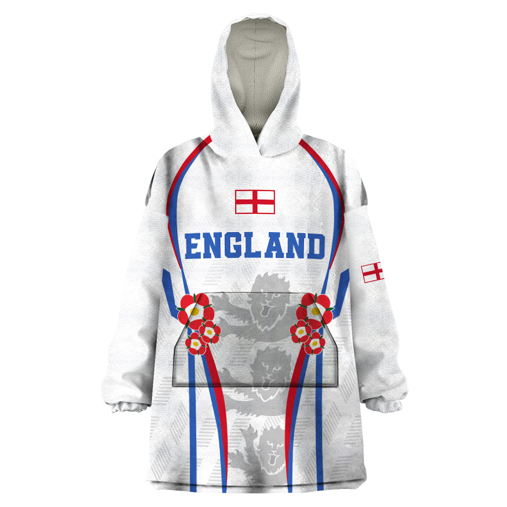 England Women Football Wearable Blanket Hoodie Three Lions Go World Cup 2023 - Wonder Print Shop