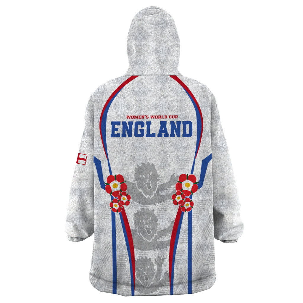 England Women Football Wearable Blanket Hoodie Three Lions Go World Cup 2023 - Wonder Print Shop