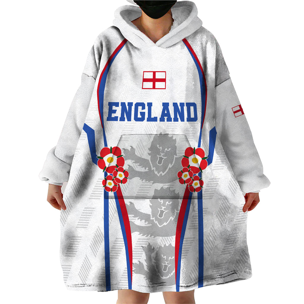 England Women Football Wearable Blanket Hoodie Three Lions Go World Cup 2023 - Wonder Print Shop