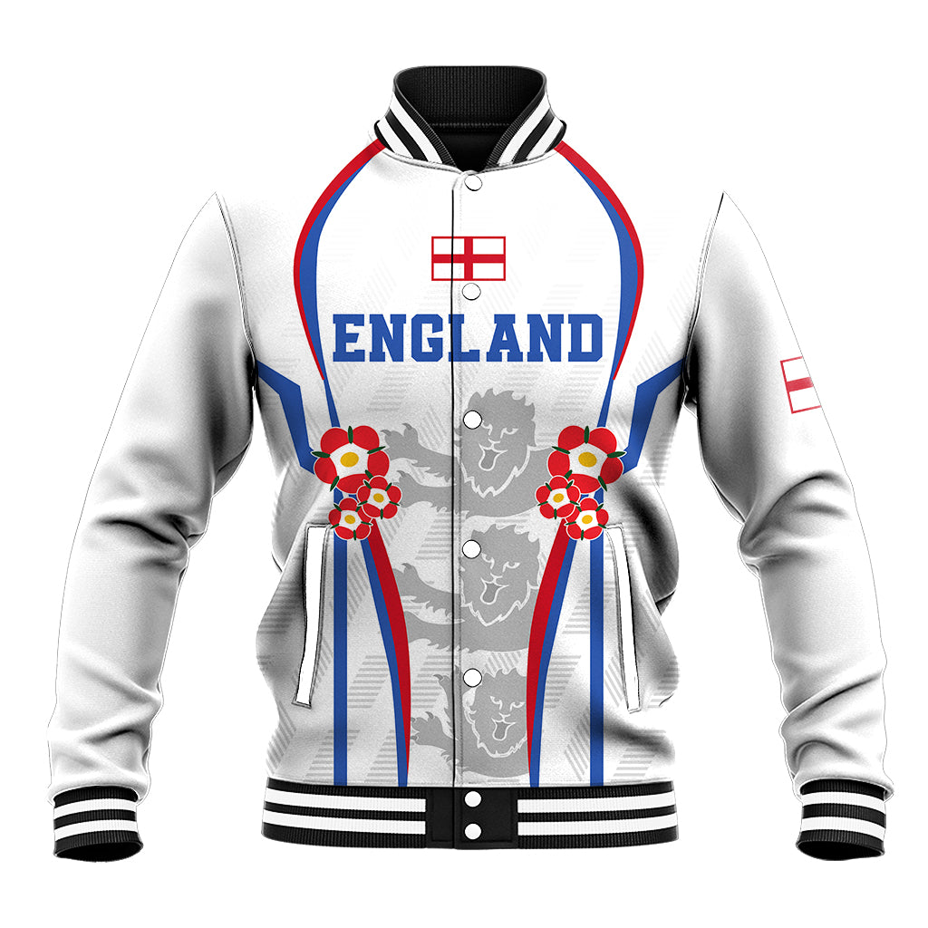 Custom England Women Football Baseball Jacket Three Lions Go World Cup 2023 LT9 - Wonder Print Shop