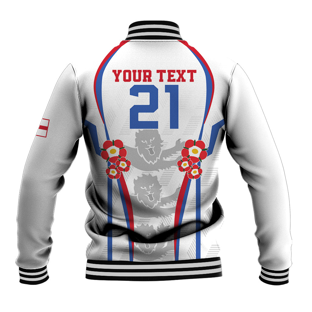 Custom England Women Football Baseball Jacket Three Lions Go World Cup 2023 LT9 - Wonder Print Shop