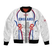 Custom England Women Football Bomber Jacket Three Lions Go World Cup 2023 LT9 - Wonder Print Shop