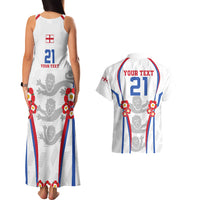 Custom England Women Football Couples Matching Tank Maxi Dress and Hawaiian Shirt Three Lions Go World Cup 2023 LT9 - Wonder Print Shop