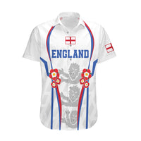 Custom England Women Football Hawaiian Shirt Three Lions Go World Cup 2023 - Wonder Print Shop
