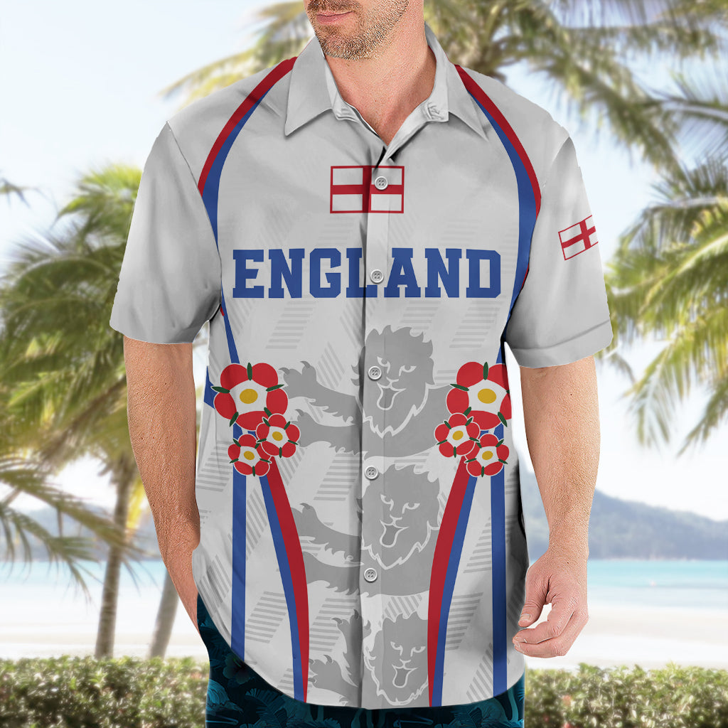 Custom England Women Football Hawaiian Shirt Three Lions Go World Cup 2023 - Wonder Print Shop