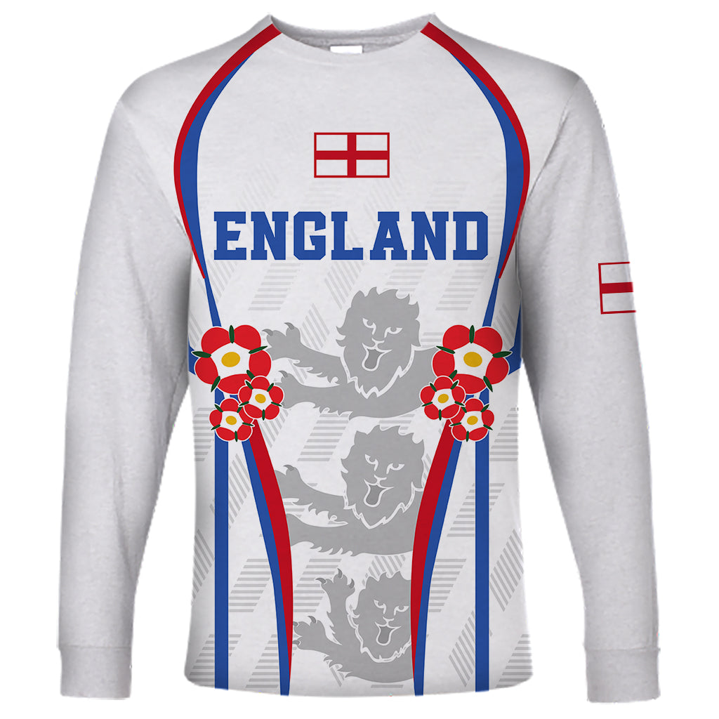 Custom England Women Football Long Sleeve Shirt Three Lions Go World Cup 2023 - Wonder Print Shop