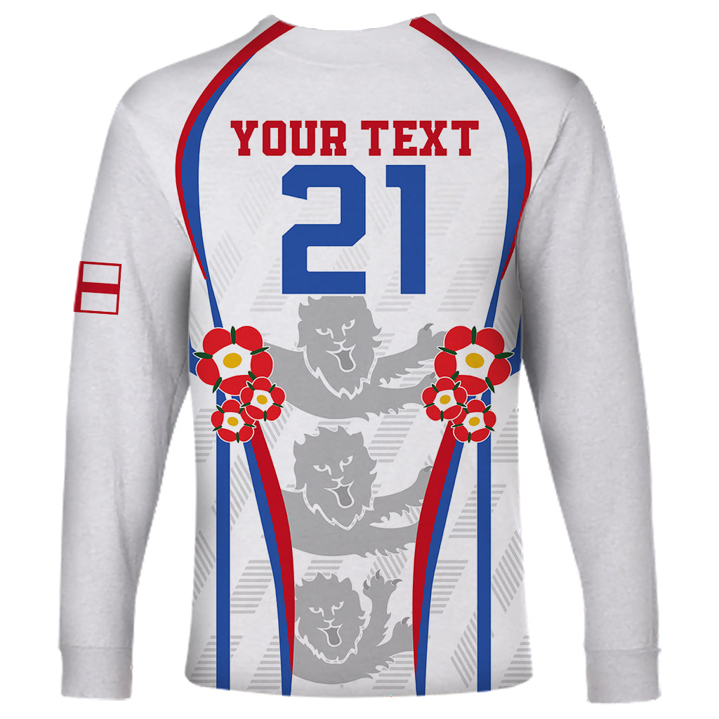 Custom England Women Football Long Sleeve Shirt Three Lions Go World Cup 2023 - Wonder Print Shop
